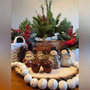 Festive Holiday Salt and Pepper Shakers Lot of 4 Sets